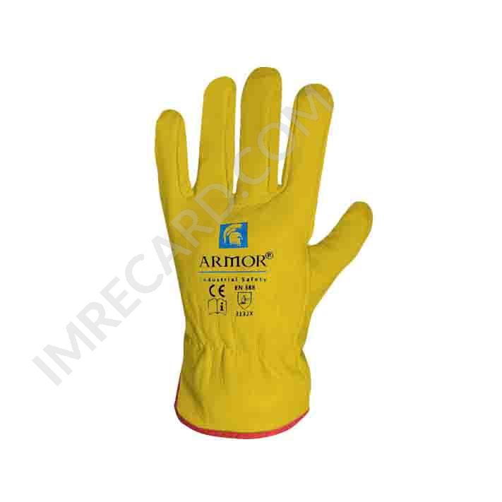 Guante Cuero Puño Corto - AMARILLO