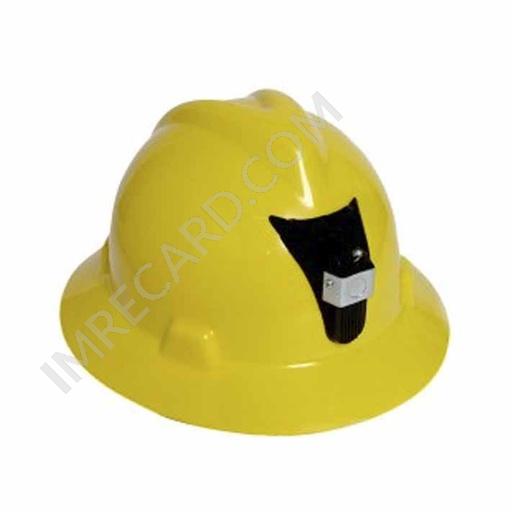 Casco Ala Redonda V-GARD con SLOT Sup. One Touch con Portalampara MSA